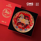 2026马年春晚纪念摆盘总台文创一马当先摆盘伴手礼高级感新年礼品 【中国红一马当先】央视春晚摆件礼盒装