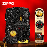 ZIPPO打火机官方正品煤油防风之宝招财进宝貔貅限量送男士朋友新年礼物 镀黑色招财貔貅-京仓直达【透镜礼盒款】