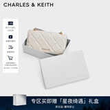CHARLES&KEITH质感菱格链条小方钱包女包包女包生日礼物圣诞礼物CK6-10680924 Cream奶白色 XS