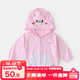 嘟嘟家婴儿防晒服薄款宝宝防晒衣夏装男童外套户外儿童童装薄 粉色兔子