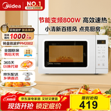美的（Midea）变频小清新微波炉 液晶屏幕 磨砂面板 小型20L家用 匠心工艺（PM2002）