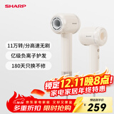 夏普家用高速吹风机 大功率速干电吹风低噪音吹风筒等离子护发IB-RP45C-P奶茶色