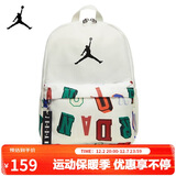 Jordan男女乔丹 聚酯纤维 书包背包 字母印花 双肩包DV5304-133白 均码