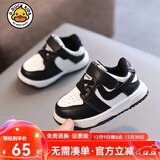 G.duck小黄鸭春秋季新款宝宝学步鞋0-1-2-3岁男女小童韩版小白鞋防滑 黑色 22码内长14cm
