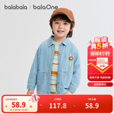 巴拉巴拉balaOne宝宝衬衫牛仔外套男童女童2025秋装宽松208325102203