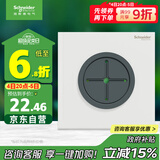 施耐德电气穿线面板 空白面板带出线孔 86型暗装引线面板 境尚系列 纯境白