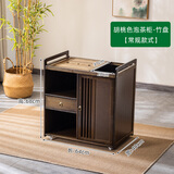 皇威马 移动茶桌家用小茶台竹木茶车茶几茶具套装自动烧水壶一体茶水柜 65长单抽单门