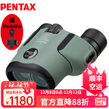 PENTAX日本宾得虫虫镜三代微距双筒望远镜博物馆话剧演唱会高清可接手机 虫虫镜三代 8.5x21橄榄色+定制拍照支架