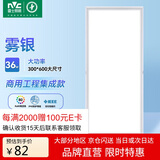 雷士照明（NVC）led平板灯 集成吊顶灯铝扣板平板灯嵌入面板灯雾银36W白光 300*600