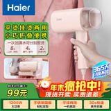 海尔（Haier）手持小型挂烫机 蒸汽电熨斗家用差旅折叠迷你便携烫衣机 除菌除皱定型熨烫机 HY-GW2503团购礼物