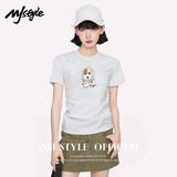 MJ STYLE短款圆领正肩短袖t恤女2026夏季时尚修身显瘦小个子内搭半袖上衣