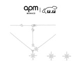 APM Monacobaby双流星项链+六芒星耳钉礼盒套装礼物送女友毛衣链