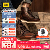 CAT卡特马丁靴工装靴男鞋经典款BRAVADO轻户外复古时尚牛皮机车靴 深棕P712950 40