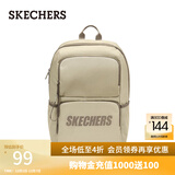 斯凯奇（Skechers）双肩包男女同款学生经典红色书包时尚大容量休闲运动旅行通勤背包 小鹿绒色/01BM