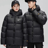 断码黑金羽绒服连帽2025冬季新款加厚保暖潮牌男女同款情侣外套 黑色【男女同款】 【赠送运费险】 XL 【135-155斤左右穿】
