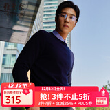 雅戈尔（YOUNGOR）羊毛衫男全绵羊毛羊毛衫舒适暖和厚度适中温暖舒适可内搭翻领衬衫 VYQW639994FYA藏青 2XL 115cm
