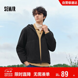 森马夹克男抗静电摇粒绒毛绒外套连帽冬装百搭情侣款109724108202