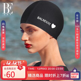 范德安（BALNEAIRE）小红心系列布泳帽女男款大头围游泳帽长发不勒头时尚 30187 黑色