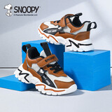 SNOOPY史努比童鞋儿童运动鞋男童减震女童耐磨秋季跑步鞋5069A米棕34