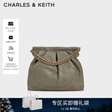 CHARLES&KEITH子母链条大容量流浪包托特包单肩斜挎包女包生日礼物CK2-40671449 【L号】CK2-40671539Taupe灰褐色 L