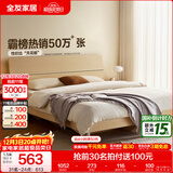 全友家居现代简约高箱储物收纳床主卧1.8米x2米双人大床家具政府补贴 【原木色 | 高脚】床+302床头柜*1 1.5x2米【爆款+性价比超高】