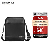 新秀丽（Samsonite）斜挎包精品男士单肩包超纤挎包时尚男包休闲实用TN5*09004黑色