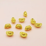 领丰金黄金豆豆AU9999足金实心真金豆子收藏节日礼物送女友送朋友 金元宝1g带证签