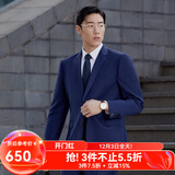 雅戈尔（YOUNGOR）套西上衣男227F款二粒单排扣修身版商务西服纯羊毛不易皱 藏青VOTX220227FIA上衣标准版 L 175/100A