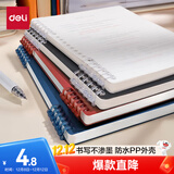 得力（deli）B5不硌手活页本线圈本笔记本本子透明横线可开合初高中作业本HB550