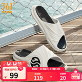 361°拖鞋男女AG运动凉鞋软弹耐磨居家防滑运动拖鞋涉水情侣拖鞋沙滩鞋 羽毛白/乌黑色【男】 43