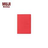 MUJIPVC封面月周记笔记本/2024年12月开始 2025手账本计划本记事本日程本本 88张/红色/A6