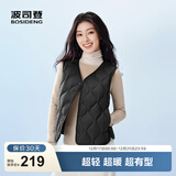 波司登（BOSIDENG）25年新款羽绒服女短款90绒商场热卖同款马甲羽绒内胆B250130006 黑色|8056 M 165/88A 体重约110-120斤