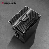 皮尔卡丹（pierre cardin）拉杆箱男女款铝框行李箱万向轮24英寸托运箱大容量密码箱旅行箱子