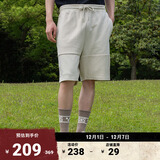 VANS范斯官方 男女情侣针织短裤温柔燕麦色质感拼接 燕麦色 M