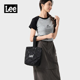 LEE送女友礼物包包女包水桶包女通勤包时尚单肩手拎包手提包节日礼物 黑色