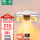 雷士（NVC）安全多功能灯风双暖浴霸暖风卫生间壁挂式灯暖浴室挂墙EWBB1777