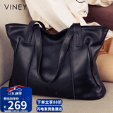 viney牛皮包包女包大容量托特包轻奢单肩手提包生日圣诞礼物送女生女友