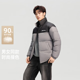 雪中飞【反季清仓】新款百搭时尚休闲斜插式口袋男女同款短款立领羽绒服 岩石灰|8088 3XL 190/104A