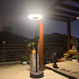 樱伦太阳能庭院灯路灯户外景观露台移动式别墅花园落地露营照明路灯 3.7米高可移动配61CM三色光灯具+感应+摇控