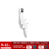 马登福叔美式复古925纯银飞机项链小闪电毛衣链挂脖银饰牛皮绳吊坠男女 大闪电