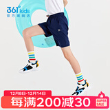 361°童装男女童梭织五分裤夏季新款小中大童运动裤男童短裤 深藏青1702 160