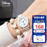 迪士尼（Disney）手表女简约小圆盘带日历石英表初高中学生女孩防水手表圣诞