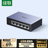 绿联5口千兆交换机【铝壳散热】网线分线器一分二/四 4口监控网络交换器 企业家用宿舍扩展分流器15641