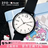 正港X三丽鸥学生手表初中生专用考试手表初高中生女儿童电子表看时间 hello kitty-黑色【kt猫头系列】