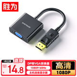 胜为DP转接VGA Displayport转VGA母头高清转接线1080P高清 笔记本电脑接显示器投影仪 DC-101