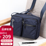 高尔夫（GOLF）锦纶单肩包男士大容量邮差包多功能斜挎男包5I396466J蓝灰色