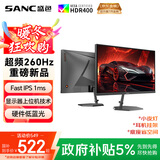SANC盛色24.5英寸260Hz硬件低蓝光 Fast IPS 电竞显示器 耳机挂架小夜灯 HDR400认证电脑屏幕N50Pro6