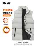 GLM棉马甲男冬季棉服男宽松百搭加厚保暖坎肩运动背心男灰色L