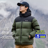 拓路者700蓬羽绒服男女情侣款冬厚款保暖户外羽绒衣团购连帽休闲宽松外 军绿色 2XL