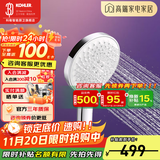 科勒（KOHLER） 淋浴花洒喷头 手持花洒多功能莲蓬头软管滑动杆底座托套餐 0水压R33407T-CP（单手持）